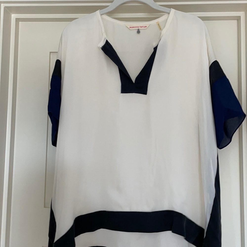 REBECCA TAYLOR sheer silk top, size 4